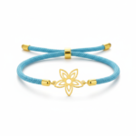 دستبند طرح گل پنج پر ( ابریشمی)